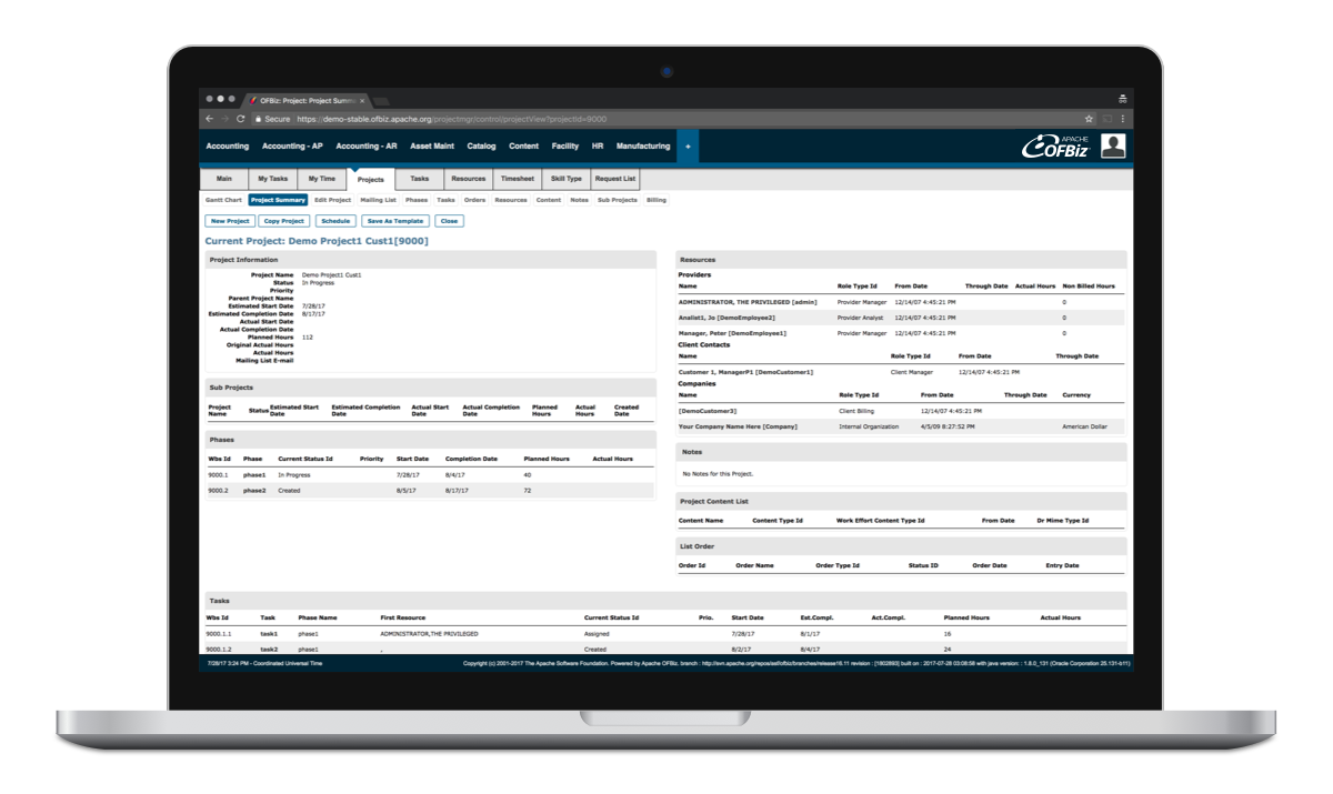 apache ofbiz/opentaps